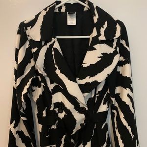 Black & White Blazer/ Jacket with adjustable belt.